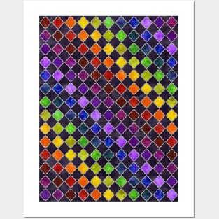 Rainbow Arabesque Digital Quilt Posters and Art